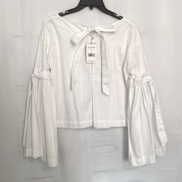 Free People Women's White So Obviously Yours Top - Picture 6 of 6